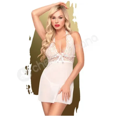 Penthouse Lingerie White Sweet Spicy Mini Dress With Thong