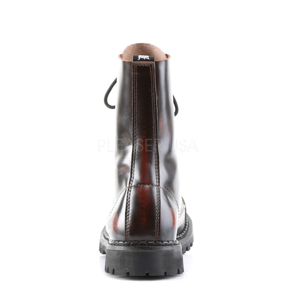 ROCKY-10 - 10 eyelet Combat Biker Goth Punk S/T Burgandy Le Calf BT — image 4 of 4