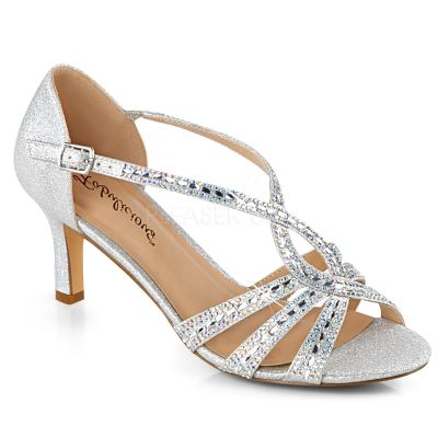 2 1 2 inches Heel Crisscross Ankle Strap Sandal