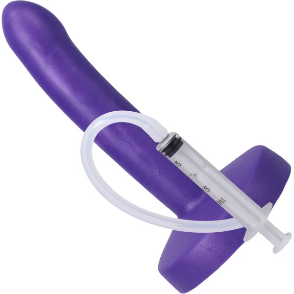 POP Slim Squirting Harness Compatible Silicone Dildo - Indiglow