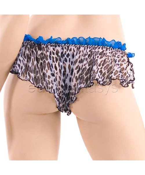 Leopard print bralette with flirt panty