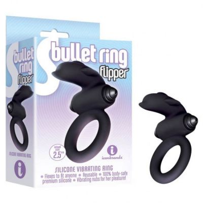 S Bullet Ring Flipper Silicone Vibrating Cock Ring