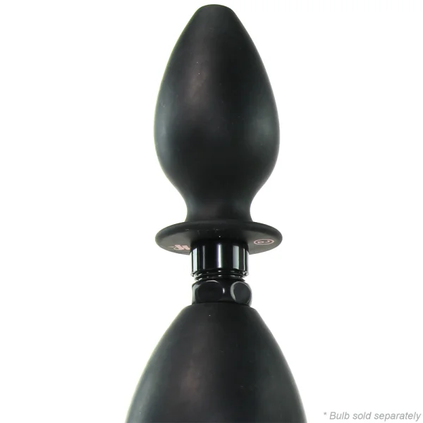 Kink Flow Silicone Anal Douche Accessory Full Flush Out - Black
