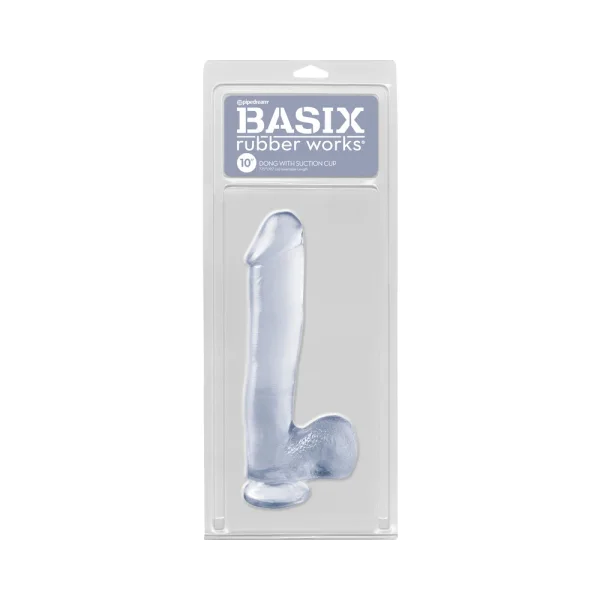 Basix Dong Suction Cup 10 Inch Clear