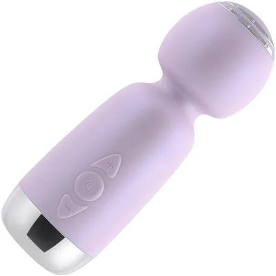 Playboy Pleasure Royal Rechargeable Silicone Vibrating Mini Massage Wand Lavender