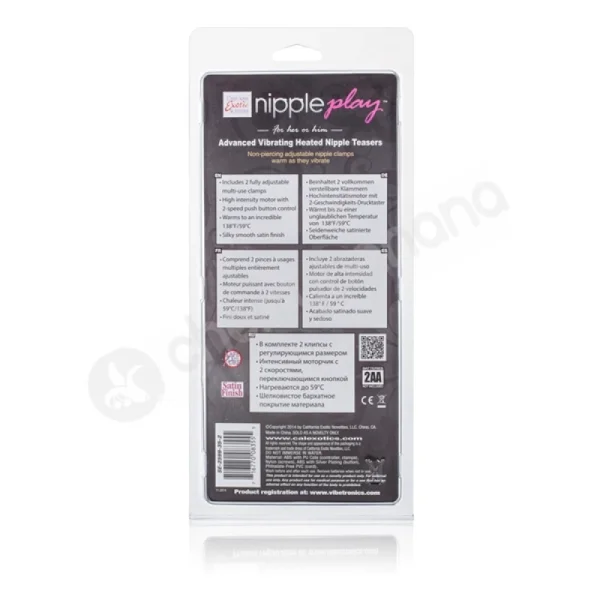 Nipple Play Pink Advanced Vibrating Heated Nipple Teasers