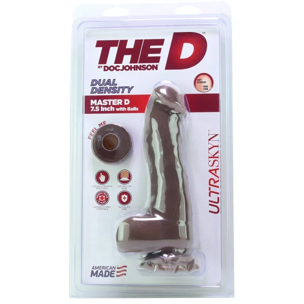 The Master D 7.5 Inch ULTRASKYN Ballsy Dildo — image 4 of 6
