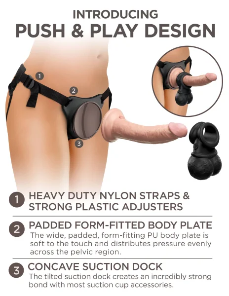 King Cock Elite Ultimate Vibrating Silicone Body Dock Kit