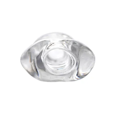 Tight Hole Ribbed Penis Sheath Clear 6 5 Inches