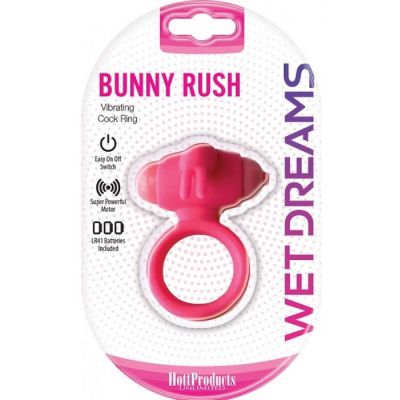 Bunny Rush Vibrating Cock Ring Pink