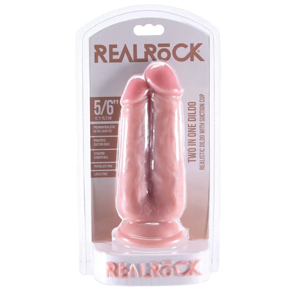RealRock Two in One 5 and 6 Inch Double Dildo — image 5 of 6