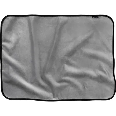 Fascinator Mini Throw Moisture Proof Sensual Blanket Microvelvet Platinum 36 x 26