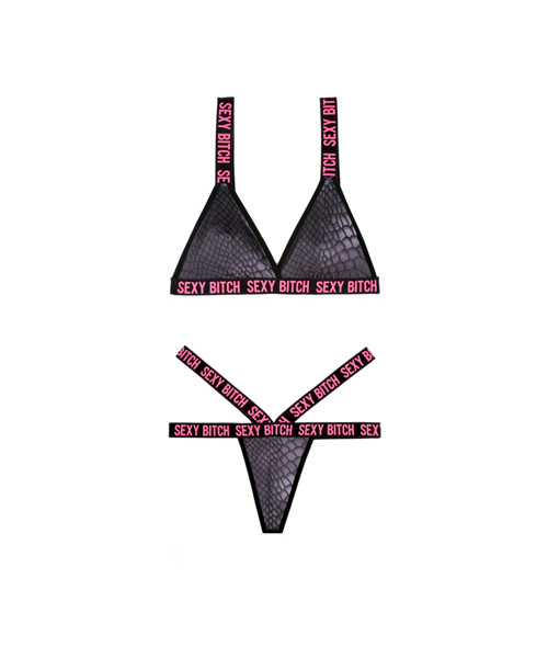 Reptile Pattern Bra Set - S/M