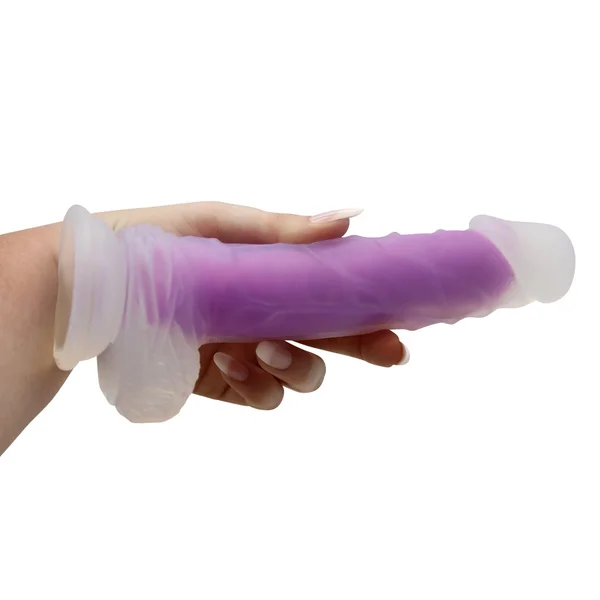 Clear Luminous Firm Dual Density Silicone Hands-Free G-Spot Dildo — image 11 of 11