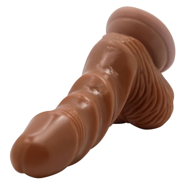 Brown Rippled Suction Cup G-Spot Dildo — image 16 of 18