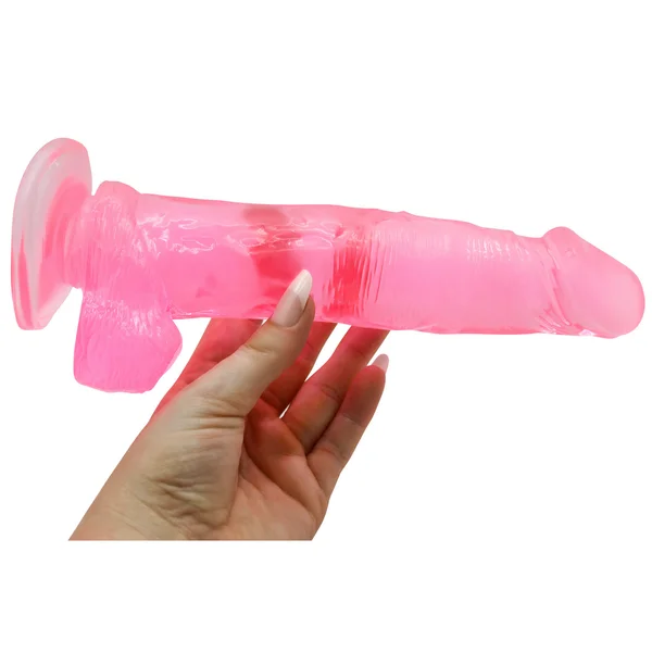 XL & Thick 8.5 Inch Translucent Jelly Dildo With Balls — image 10 of 10