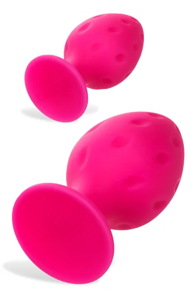 California Exotic Cheeky Pink Silicone Butt Plug Set (2 Pce) — image 13 of 20