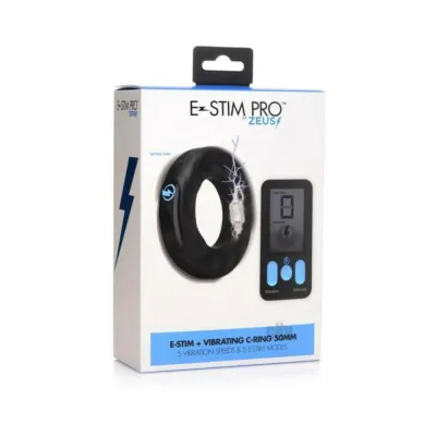 Zeus Vibe Estim Cockring W remote 50mm
