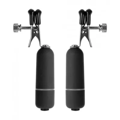 Ouch Vibrating Nipple Clamps Black
