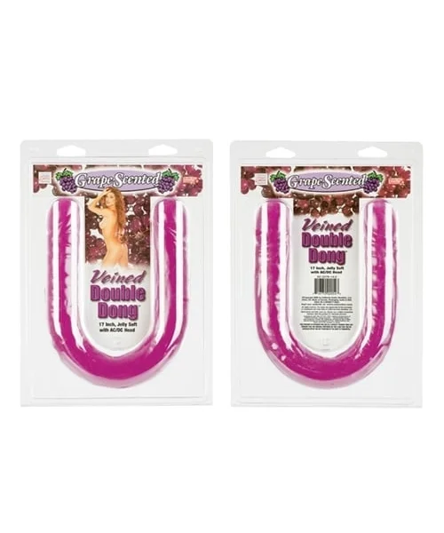 Veined Double Dong - Grape