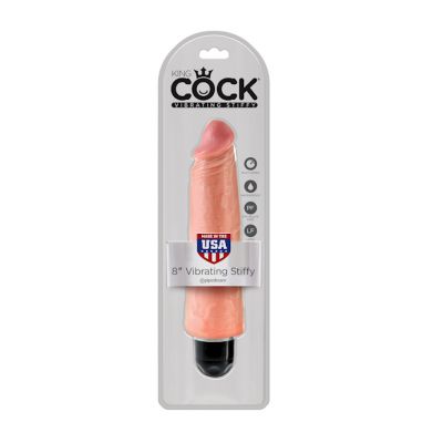 King Cock 8 In Vibrating Stiffy Flesh 8 Inch