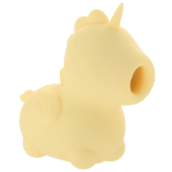 Unihorn Bean Blossom Flicking Silicone Clitoral Vibrator - Yellow