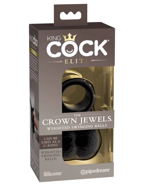 King Cock Elite - the Crown Jewels - Silicone  Silicone Weighted Swinging Balls