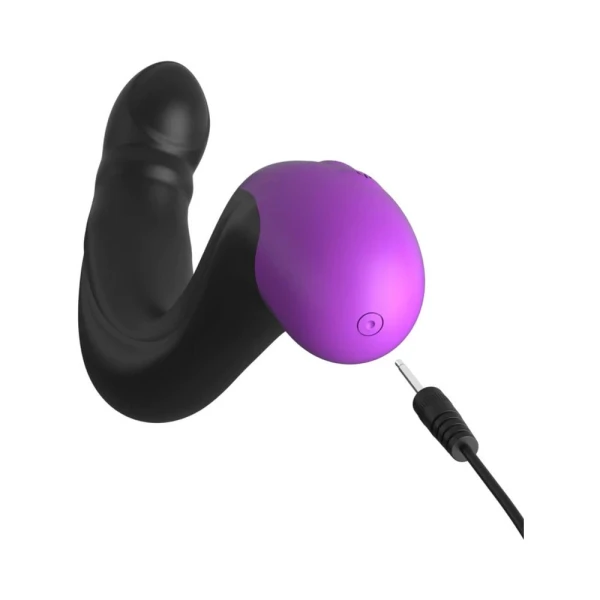 Anal Fantasy Elite Auto-Throb Inflatable Vibrating Plug - Black