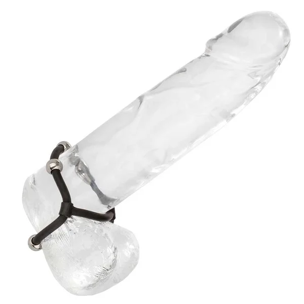 Steel Beaded Dual Black Silicone Maximizer Cock Ring by Cal Exotics — image 3 of 8