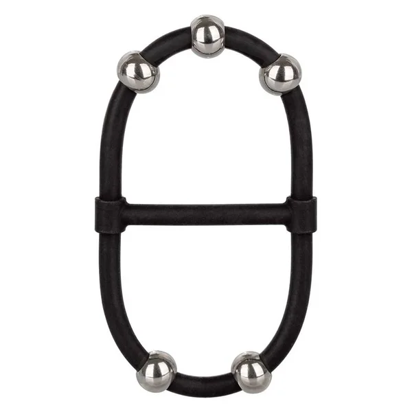 Steel Beaded Dual Black Silicone Maximizer Cock Ring by Cal Exotics — image 7 of 8