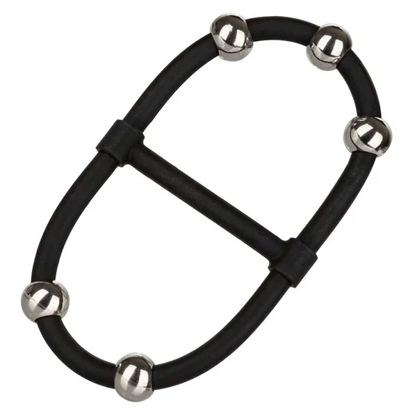 Steel Beaded Dual Black Silicone Maximizer Cock Ring by Cal Exotics — image 2 of 8