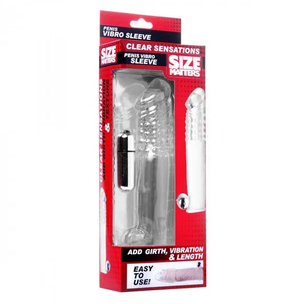 Clear Sensations Penis Extender Vibro Sleeve with Bullet by Size Matters — image 6 of 6