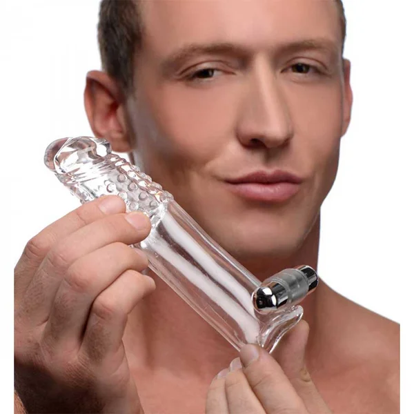 Clear Sensations Penis Extender Vibro Sleeve with Bullet by Size Matters — image 5 of 6