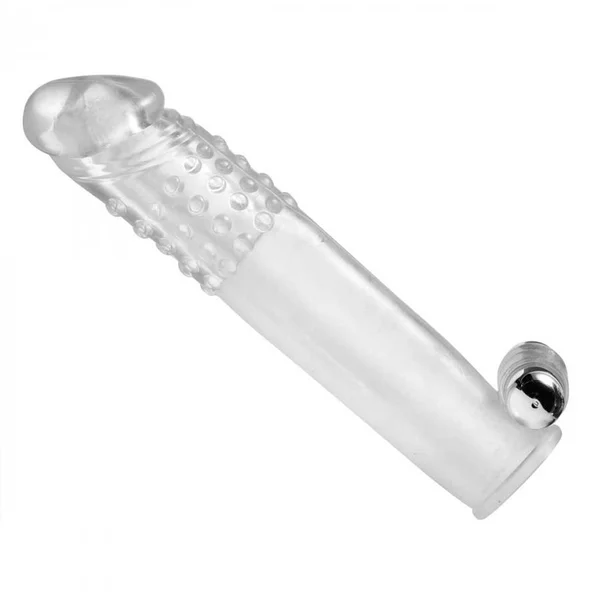 Clear Sensations Penis Extender Vibro Sleeve with Bullet by Size Matters — image 3 of 6