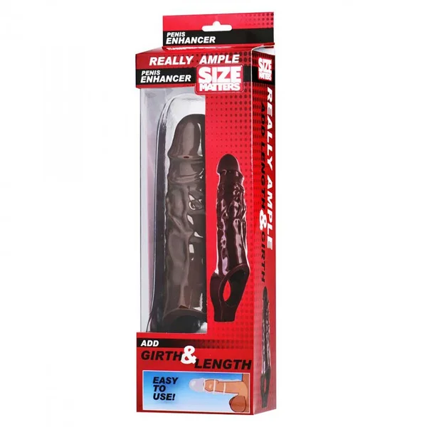 Really Ample 8.5 Inch Brown Penis Enhancer Sheath by Size Matters — image 5 of 5