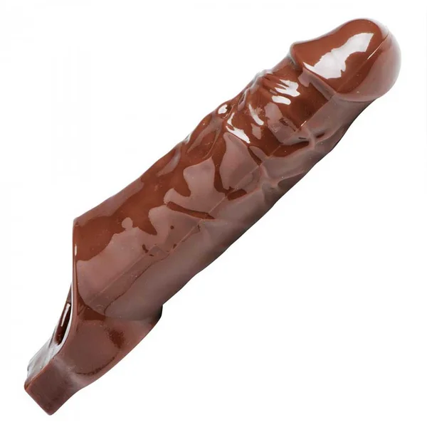 Really Ample 8.5 Inch Brown Penis Enhancer Sheath by Size Matters — image 4 of 5