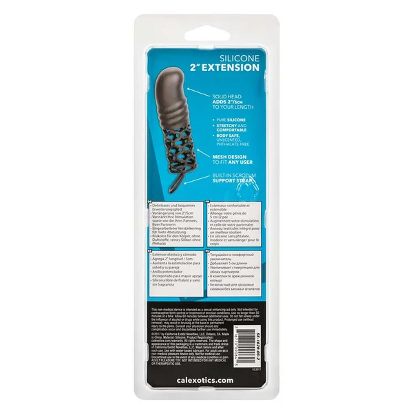 2 Inch Black Silicone Penis Extension by Cal Exotics — image 9 of 9