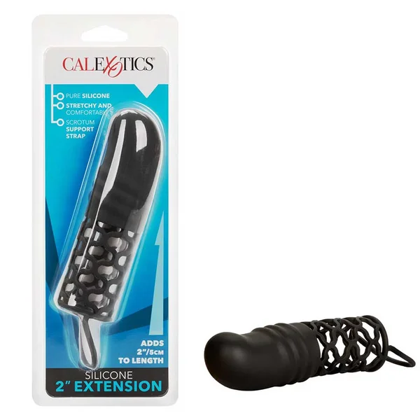 2 Inch Black Silicone Penis Extension by Cal Exotics — image 7 of 9