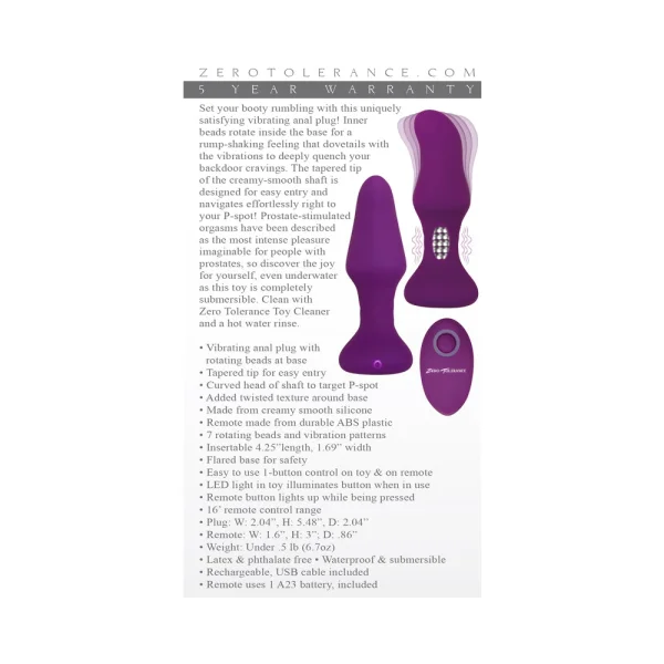 Zt Tunnel Teaser Rechargeable Silicone - Purple — image 5 of 9