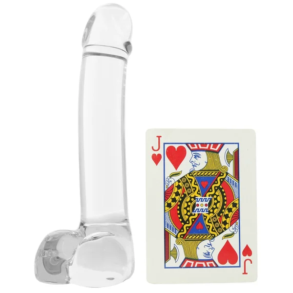 Gläs Realistic Curved Glass G-Spot Dildo  - Clear