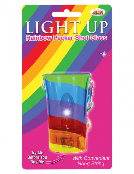 Light Up Rainbow Pecker Shot Glass