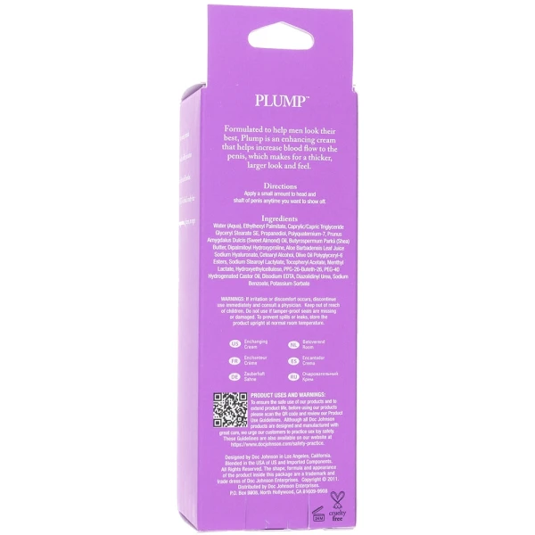 Plump Enhancement Cream for Men - 2 oz Tube