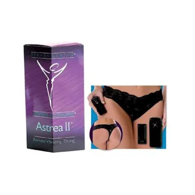 Berman Center Intimate Accessories Astrea Ii Remote Vibrating Thong Black O s