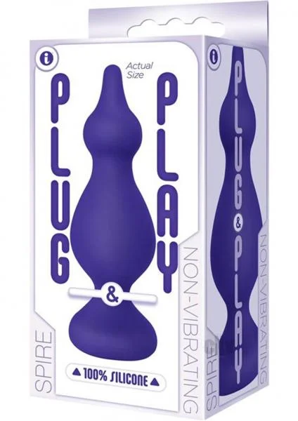 Plug And Play Silicone Spire Plum Purple Anal Probe — image 4 of 4