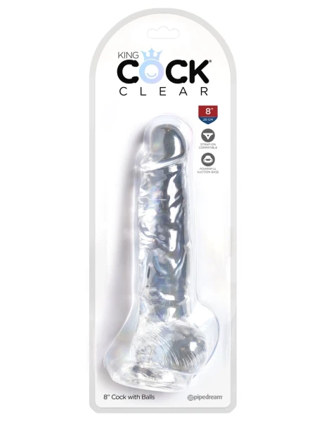 Pipedream Products King Cock Clear 8" Cock With Balls — image 9 of 9