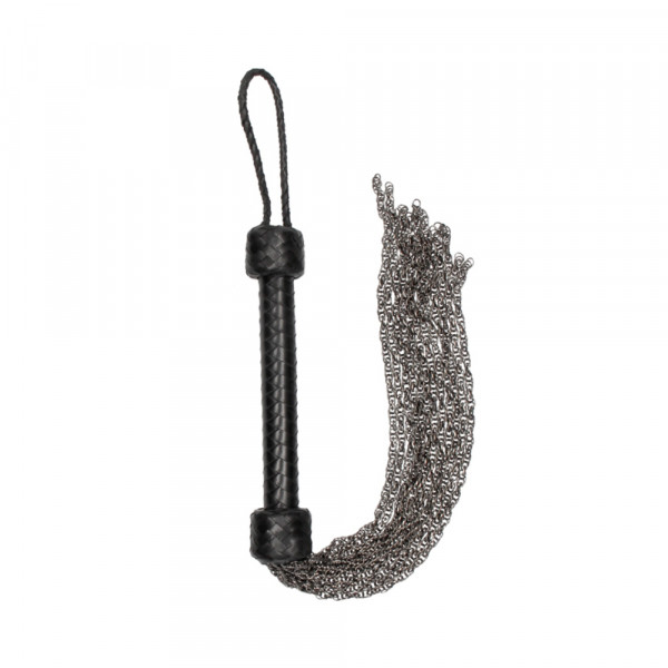 Ouch! Pain - Saddle Leather Metal Chain Flogger