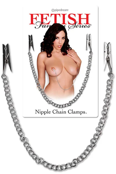 Pipedream Metal Peg-Style Nipple Clips with Connecting Chain — image 7 of 7