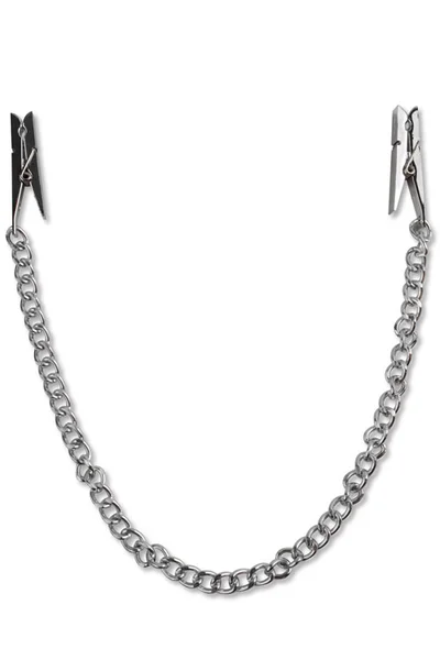 Pipedream Metal Peg-Style Nipple Clips with Connecting Chain — image 4 of 7