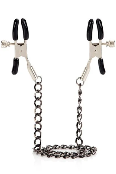 California Exotic Adjustable Metal Nipple Clamps with Connecting Chain — image 7 of 15
