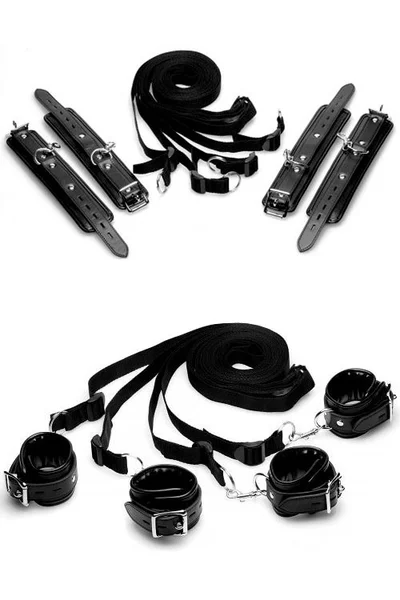 Strict Adjustable Bondage Fetish Bed Restraint Kit with Padded Cuffs — image 7 of 20